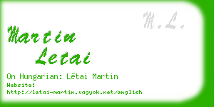 martin letai business card