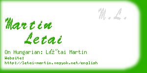 martin letai business card